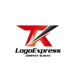 画像1: 先進的でスピード感のある「TK」のロゴ (1)