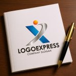 画像6: 「X」と人物が融合した先進的なロゴ (6)