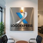 画像7: 「X」と人物が融合した先進的なロゴ (7)
