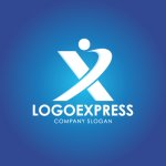 画像4: 「X」と人物が融合した先進的なロゴ (4)