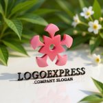 画像12: 桜と幾何学が融合したモダンで華やかなロゴ (12)