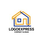 画像1: 重なり合うラインで描くモダンな住まいのロゴ (1)