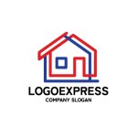 画像3: 重なり合うラインで描くモダンな住まいのロゴ (3)