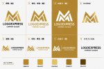 画像18: 幾何学的なラインが織りなす「M」のロゴ (18)