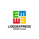 画像1: 「E」と「M」と「M」が織りなすカラフルなスクエアロゴ (1)