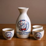 画像5: 大きな魚を抱えた猫のキャラクターロゴ (5)
