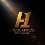 画像12: 力強い「H」と数字「1」のスタイリッシュなロゴ (12)