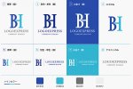 画像18: 洗練された「BH」のシンメトリーロゴ (18)
