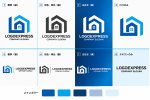 画像18: 家が重なり合う安心感のある住宅ロゴ (18)