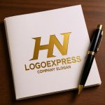 画像6: 先進的でスピード感のある「HN」のロゴ (6)