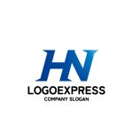 画像1: 先進的でスピード感のある「HN」のロゴ (1)