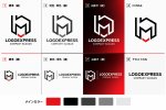 画像18: 「HM」を幾何学的に組み合わせたモダンな建築ロゴ (18)