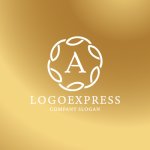 画像4: ゴールドの月桂冠に囲まれた「A」の優雅なロゴ (4)