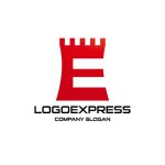 画像3: お城の塔と「E」が融合した威厳あるロゴ (3)