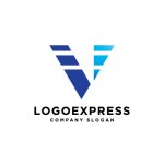 画像1: 先進的でスピード感のある「V」のロゴ (1)