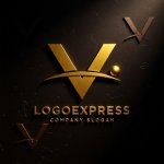 画像12: 「V」と人物が重なる先進的なロゴ (12)