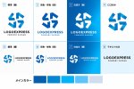 画像18: 「L」が回転する先進的で幾何学的なロゴ (18)