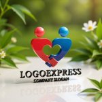画像12: 人とハートが織りなす絆と協力のコミュニティロゴ (12)