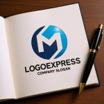 画像6: 円と「M」が融合した先進的ロゴ (6)