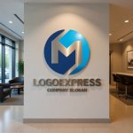 画像10: 円と「M」が融合した先進的ロゴ (10)