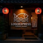 画像16: 波間を泳ぐ魚のシンプルラインロゴ (16)