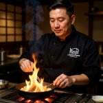 画像10: 波間を泳ぐ魚のシンプルラインロゴ (10)