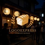 画像8: 麦の穂に囲まれた焼きたてパンのナチュラルロゴ (8)