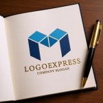 画像6: 立体的なブロックで描く「M」の先進的ロゴ (6)