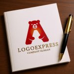 画像6: 「A」とクマが融合した親しみあふれるロゴ (6)