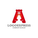 画像1: 「A」とクマが融合した親しみあふれるロゴ (1)