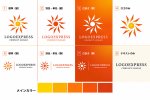 画像18: 輝く太陽と回転するエネルギーの幾何学ロゴ (18)