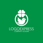 画像4: 幸運を呼ぶクローバーと小鳥のナチュラルロゴ (4)
