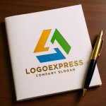 画像6: 調和と循環を表現した「L」の幾何学ロゴ (6)