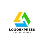 画像1: 調和と循環を表現した「L」の幾何学ロゴ (1)