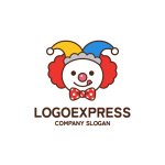 画像1: 楽しいピエロのロゴ (1)
