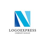 画像1: 先進性と信頼を象徴する「N」のモダンロゴ (1)