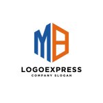 画像1: 安定感と信頼を象徴する「MB」のモダンロゴ (1)