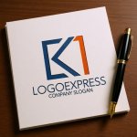 画像6: 信頼と革新を象徴する「K1」のモダンロゴ (6)