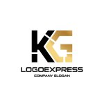 画像1: 信頼と成功を象徴する「KG」のモダンロゴ (1)
