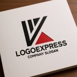 画像14: 上昇志向と信頼を象徴する「VK」のスタイリッシュロゴ (14)
