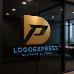 画像15: 躍動感とスピードを象徴する「DP」のモダンロゴ (15)