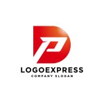 画像1: 躍動感とスピードを象徴する「DP」のモダンロゴ (1)