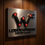 画像5: 先進技術と産業を象徴する「W」のロボットアームロゴ (5)