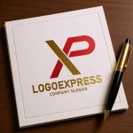 画像6: 躍動感と革新性を象徴する「XP」のモダンロゴ (6)