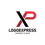 画像1: 躍動感と革新性を象徴する「XP」のモダンロゴ (1)