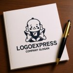 画像6: 福を招く、愛らしい福助さんのキャラクターロゴ (6)