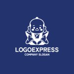 画像4: 福を招く、愛らしい福助さんのキャラクターロゴ (4)
