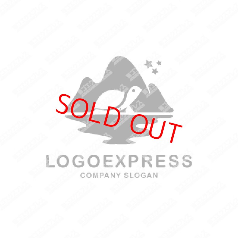 画像4: 亀と山と湖のロゴ (4)