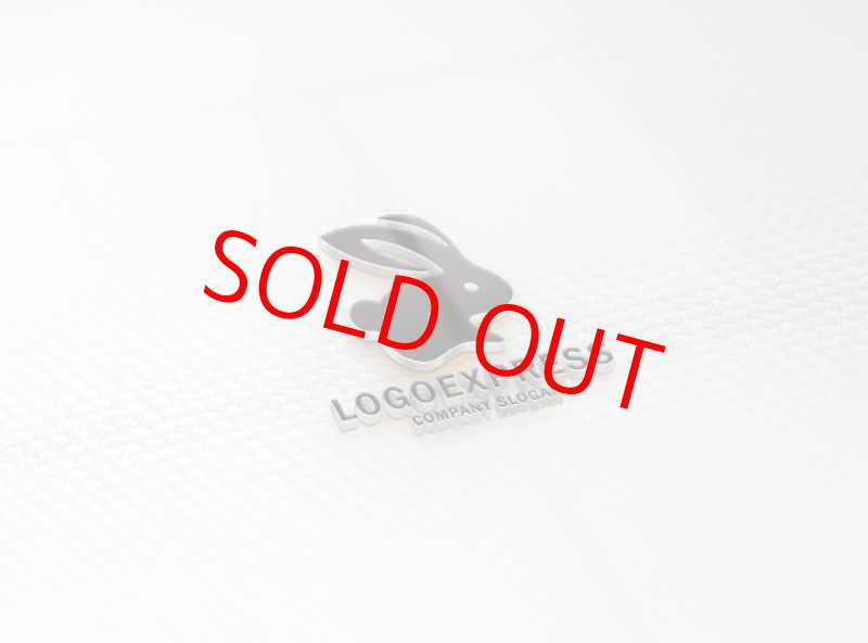 画像16: 大きな耳のウサギのシルエットのクールなロゴ (16)