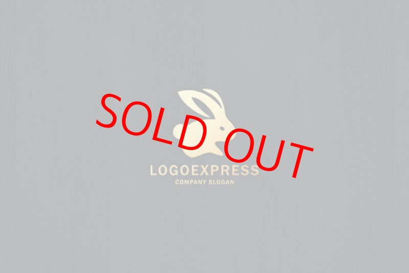 画像13: 大きな耳のウサギのシルエットのクールなロゴ (13)